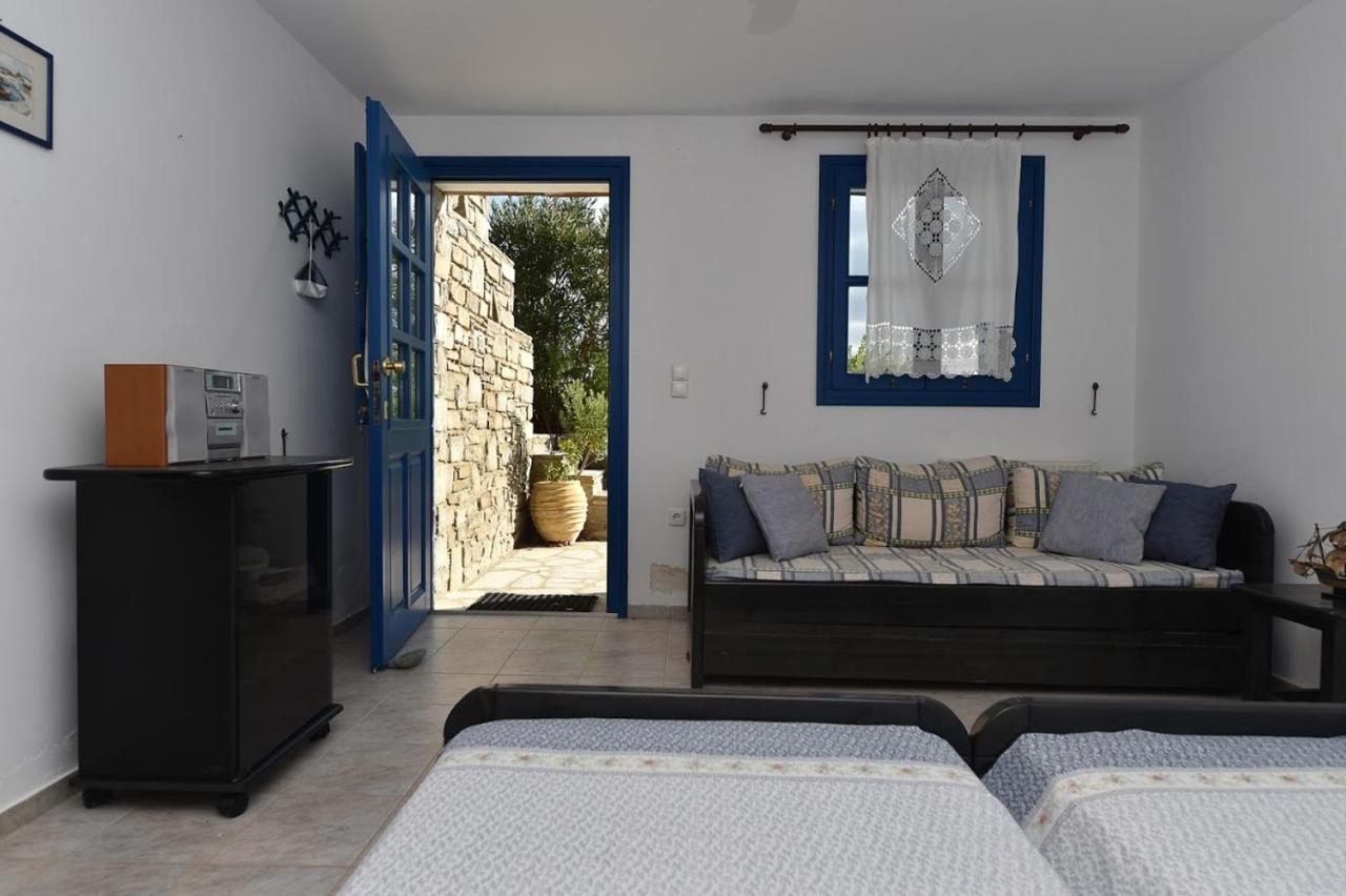 Sophia Villa Paros - Beachfront Villa At Lolantonis Drios Exterior foto